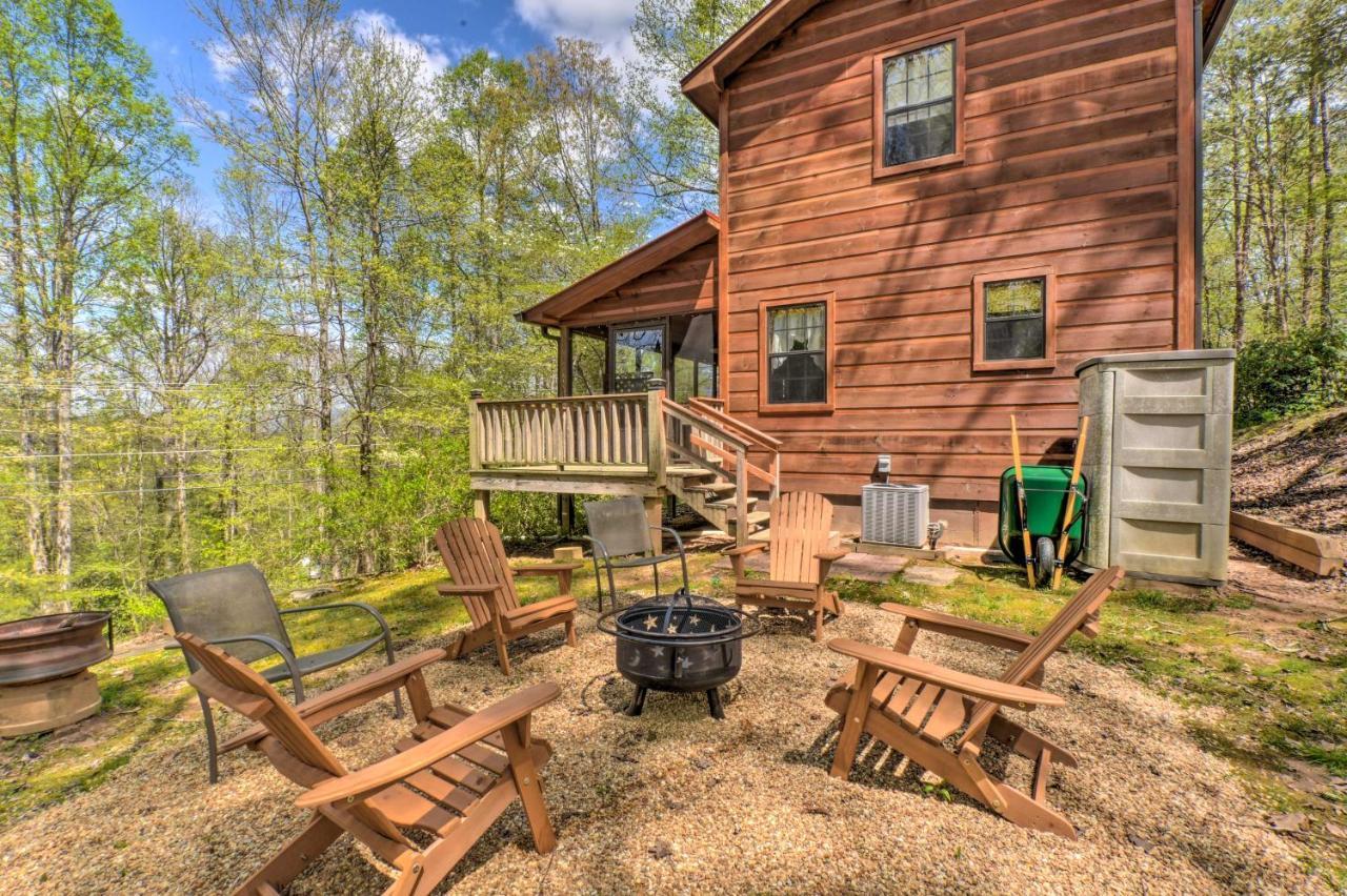 Cozy Hiawassee Cabin With Fire Pit And Mtn Views! Exterior foto